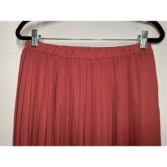 Max Studio Pleated Elastic Waist Mini Skirt Pink Mauve Size Small NEW - Picture 7 of 11
